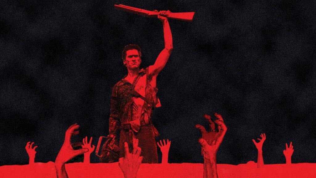 Propagačný záber z filmu Evil Dead II