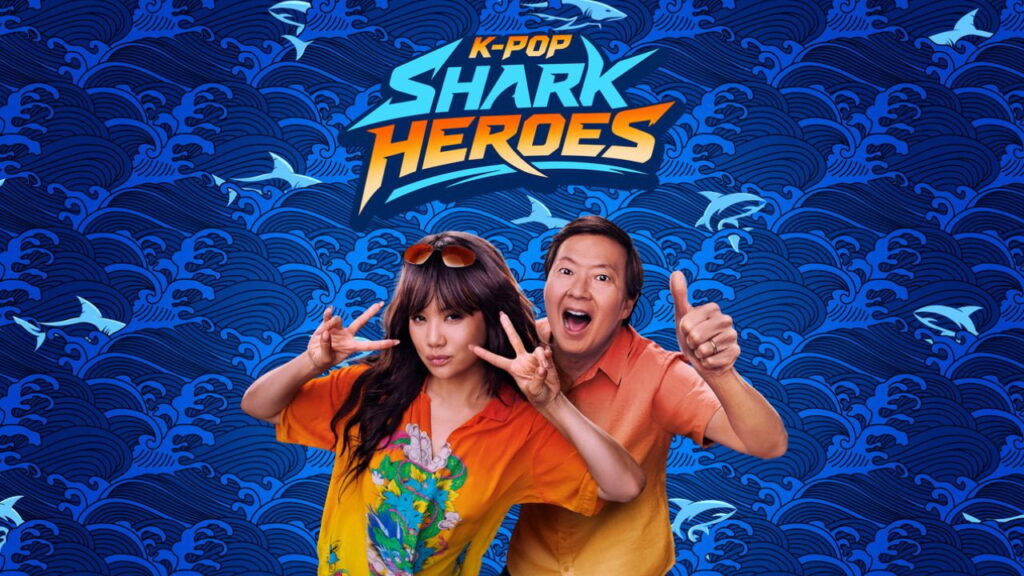 Scéna z filmu K-Pop Shark Heroes