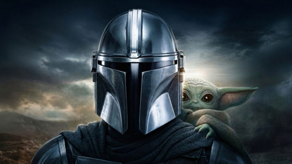 Propagačný záber z filmu Star Wars: Mandalorian a Grogu