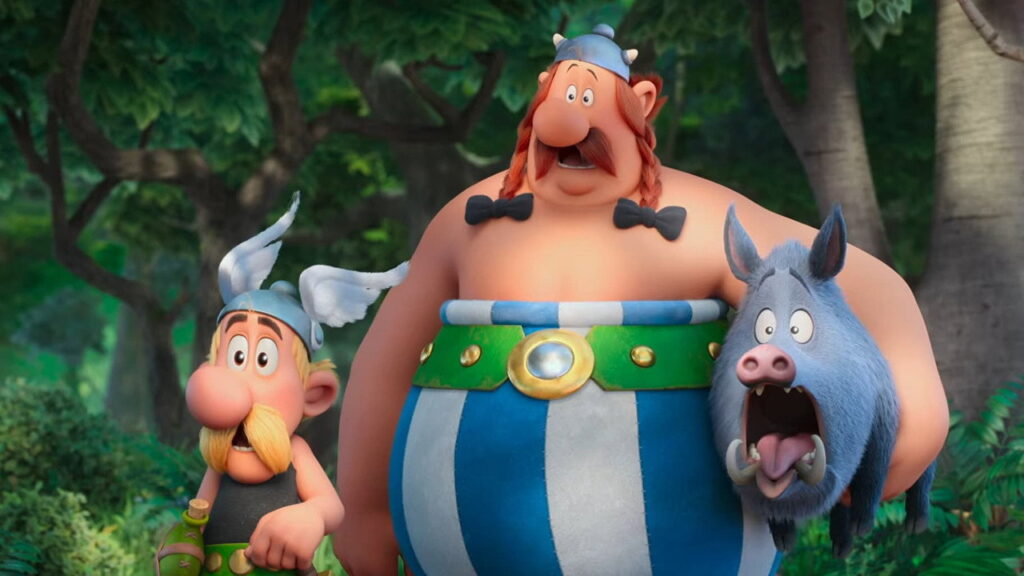 Propagačný záber z filmu Asterix a Obelix: Kráľovstvo Núbie